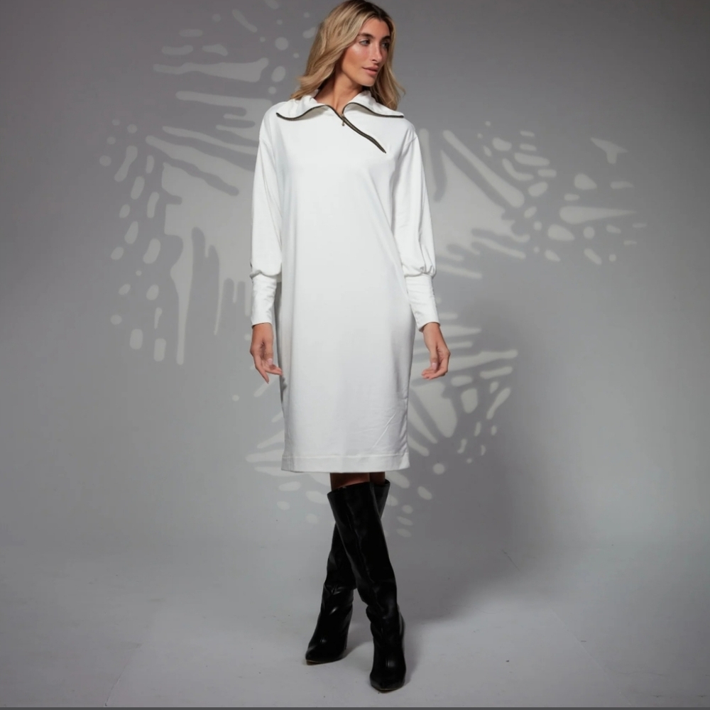 Betsey Dress: Ivory Dress. Size small